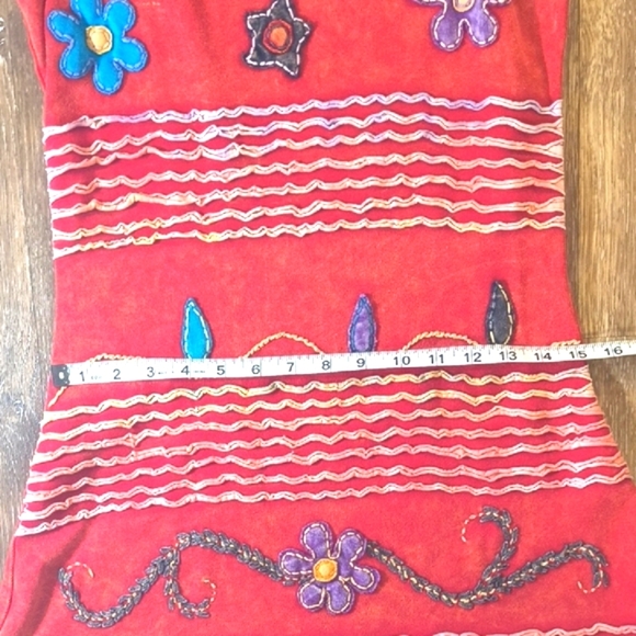 Red Floral Mini Dress - Picture 4 of 7